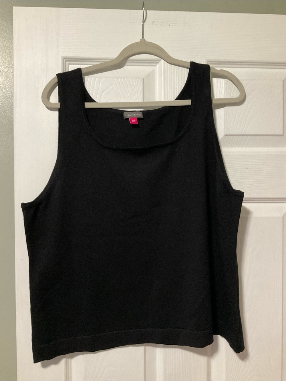 Vince Camuto Black Scoop Neck Knit Tank